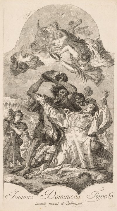 Martelaarschap van St. Stefanus door Giovanni Domenico Tiepolo