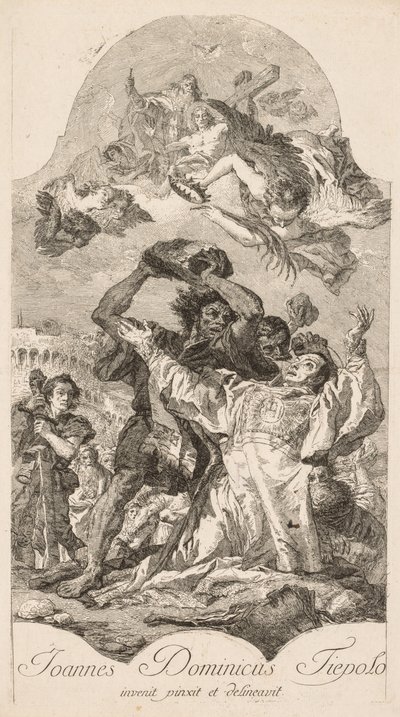 Martelaarschap van St. Stefanus door Giovanni Domenico Tiepolo