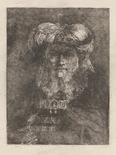 Oude Man in de Manier van Rembrandt, uit de Raccolta di Teste (Collectie van Hoofden) door Giovanni Domenico Tiepolo