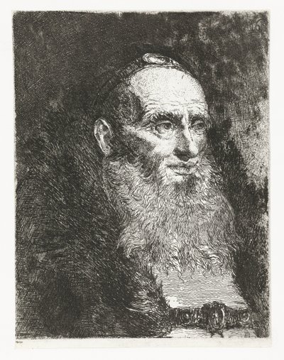 Oude man door Giovanni Domenico Tiepolo
