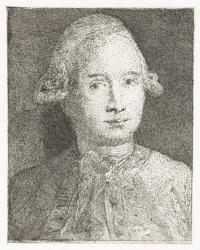 Portret van Giovanni Domenico Tiepolo door Giovanni Domenico Tiepolo
