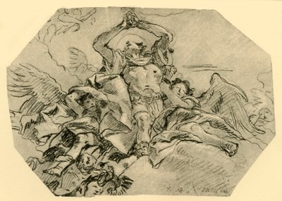 Biddende Heilige omringd door Engelen, 1762, 1928 door Giovanni Domenico Tiepolo