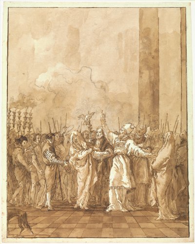 Die Verlobung der Jungfrau door Giovanni Domenico Tiepolo