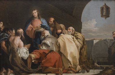 De instelling van de Eucharistie door Giovanni Domenico Tiepolo