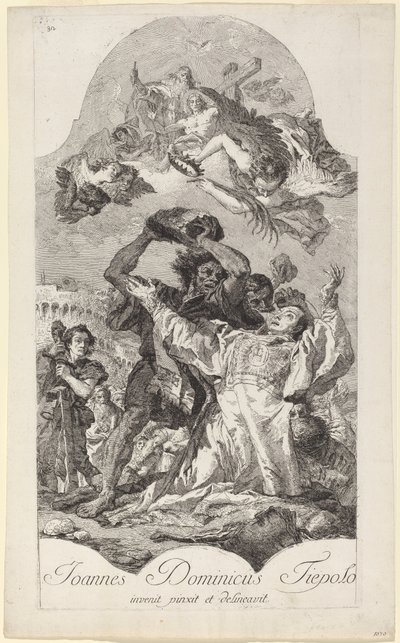 De Steniging van Sint Stefanus door Giovanni Domenico Tiepolo