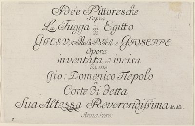 Titelpagina door Giovanni Domenico Tiepolo