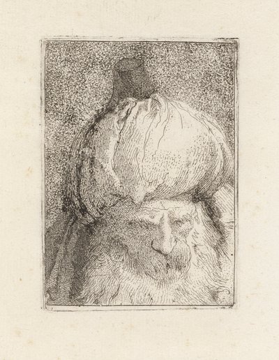 Turk Gezien van de Voorkant, uit de Raccolta di Teste (Collectie van Hoofden) door Giovanni Domenico Tiepolo