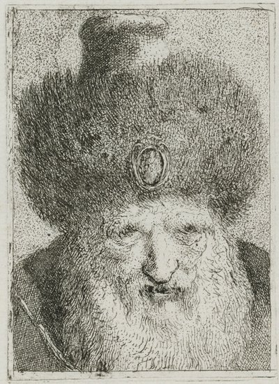 Turk met Bontmuts, uit de Raccolta di Teste (Collectie van Hoofden) door Giovanni Domenico Tiepolo