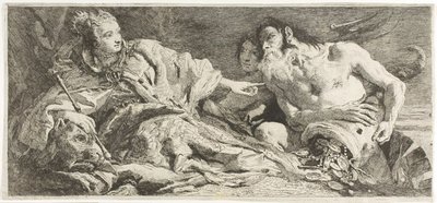 Venetië ontvangt eerbetoon van Neptunus door Giovanni Domenico Tiepolo