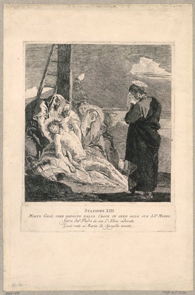 Via Crucis - Station XIII, De Afzetting door Giovanni Domenico Tiepolo
