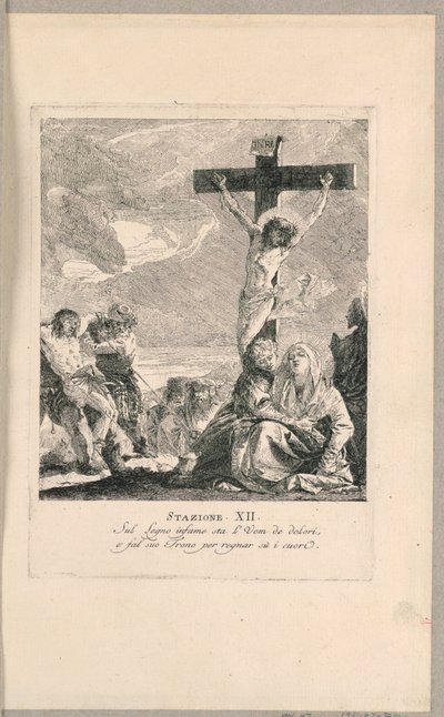 Via crucis - Station XII, De Kruisiging door Giovanni Domenico Tiepolo
