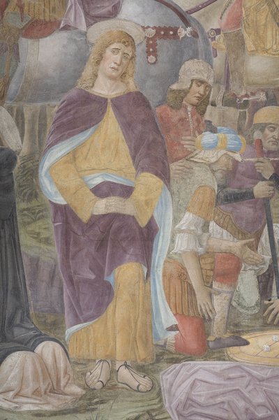 Kruisiging, 1495 (detail) door Giovanni Donato Montorfano