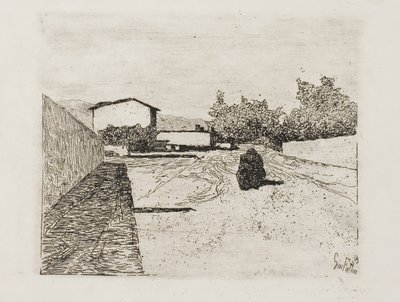 Een straat door Giovanni Fattori