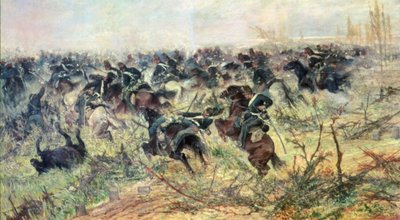 Cavaleriecharge door Giovanni Fattori