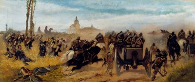 Episode van de aanval op de Madonna van Ontdekking, c.1864 door Giovanni Fattori