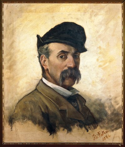Italië, Florence, Zelfportret op 59-jarige leeftijd door Giovanni Fattori