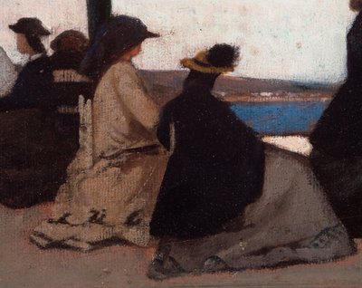 La rotunda de Palmieri (detail) door Giovanni Fattori