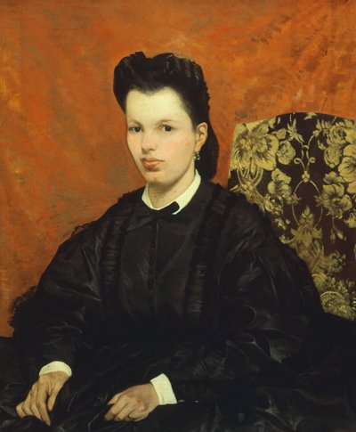 Portret van zijn eerste vrouw, door Giovanni Fattori (1825-1908) door Giovanni Fattori