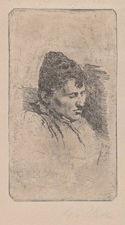 Portret van de Tweede Vrouw van de Kunstenaar door Giovanni Fattori