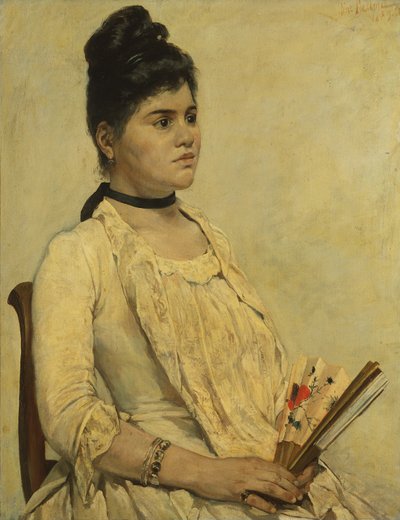 Portret van de stiefdochter door Giovanni Fattori