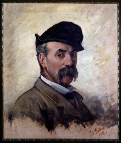 Zelfportret op 59-jarige leeftijd door Giovanni Fattori