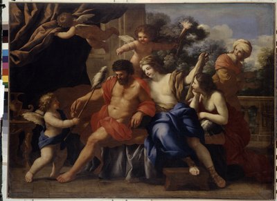 Hercules en Omphale door Giovanni Francesco Romanelli