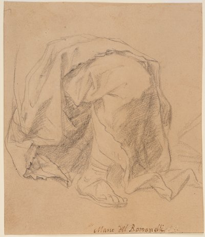 Studie van draperie door Giovanni Francesco (1610 62) Romanelli