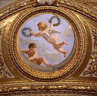 De liefde voor vrede door Giovanni Francesco Romanelli