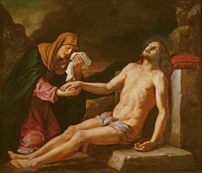 Jezus Gerouwd door de Maagd door Giovanni Francesco Barbieri