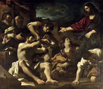 De Opstanding van Lazarus, c.1619 door Giovanni Francesco Barbieri
