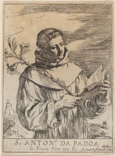 Sint Antonius van Padua door Giovanni Francesco Barbieri, called Guercino