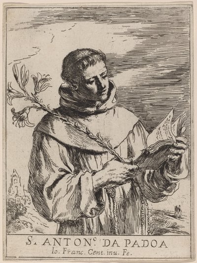 Sint Antonius van Padua door Giovanni Francesco Barbieri, called Guercino