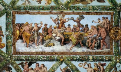 De bruiloft van Amor en Psyche door Giovanni Francesco Penni