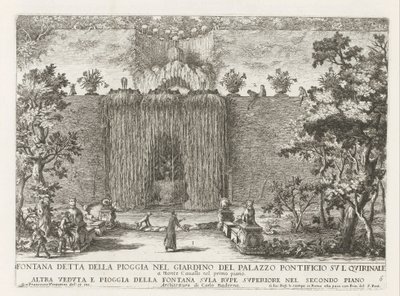 Fontein in de tuinen van het Palazzo del Quirinale te Rome door Giovanni Francesco Venturini