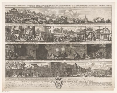 Optocht om Rome vrij te maken van de pest door Giovanni Giacomo de