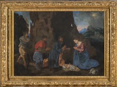Aanbidding van de herders, ca. 1522-23 door Giovanni Girolamo Savoldo