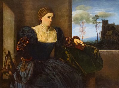 Portret van een vrouw, ca. 1525 door Giovanni Girolamo Savoldo