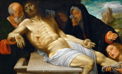 Renaissance: De klaagzang over Christus door Giovanni Girolamo Savoldo