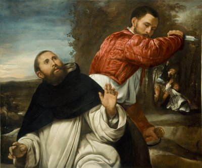 De dood van St. Peter Martyr door Giovanni Girolamo Savoldo