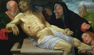 De klaagzang van Christus door Giovanni Girolamo Savoldo