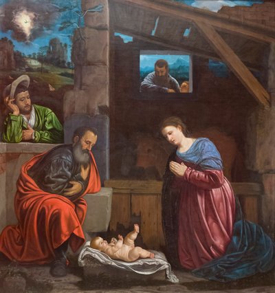 De aanbidding van de herders door Giovanni Girolamo Savoldo