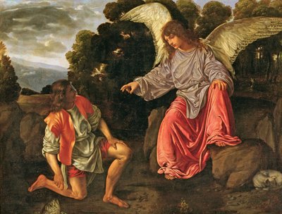 Tobias en de engel, c.1530 door Giovanni Girolamo Savoldo