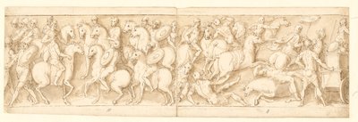 32 kopieën naar de Marcus Aurelius-zuil, Piazza Colonna in Rome door Giovanni Guerra