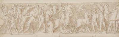 Einde van een gerestaureerd deel van de kolom (XLVII); de Sarmaten worden achtervolgd in het moeras (XLVIII); de Romeinen vallen een Duits (?) fort aan (begin van LIV) door Giovanni Guerra