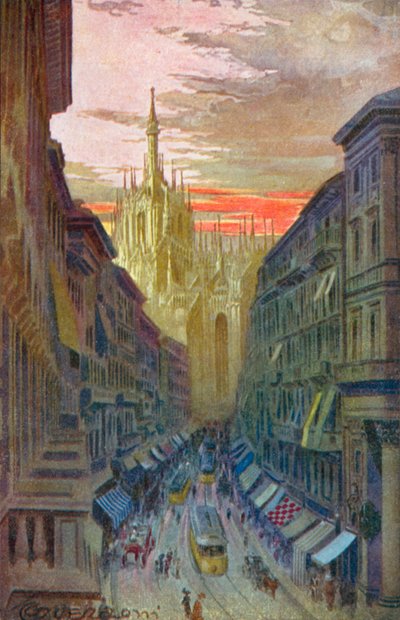 Milaan: Corso Vittorio Emanuele II door Giovanni Guerzoni