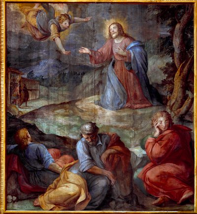 Het gebed in de tuin van olijfbomen door Giovanni Il Cosci Balducci