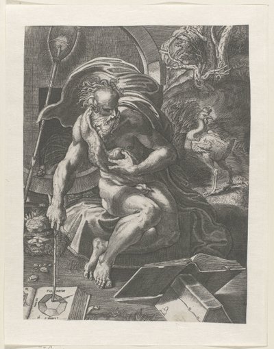 Diogenes door Giovanni Jacopo Caraglio (attributed to)
