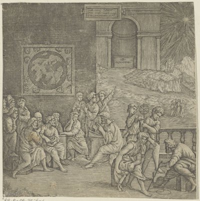 School van een filosoof door Giovanni Jacopo Caraglio (attributed to)
