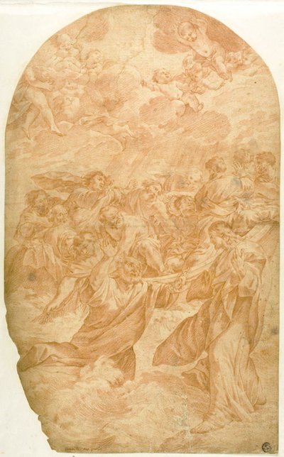 Christus Roept Sint Petrus om op het Water te Lopen door Giovanni Lanfranco