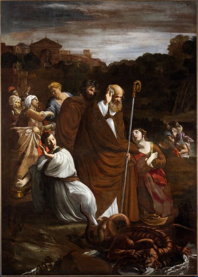 San Verano bevrijdt Albenga van de draak, ca. 1615 door Giovanni Lanfranco